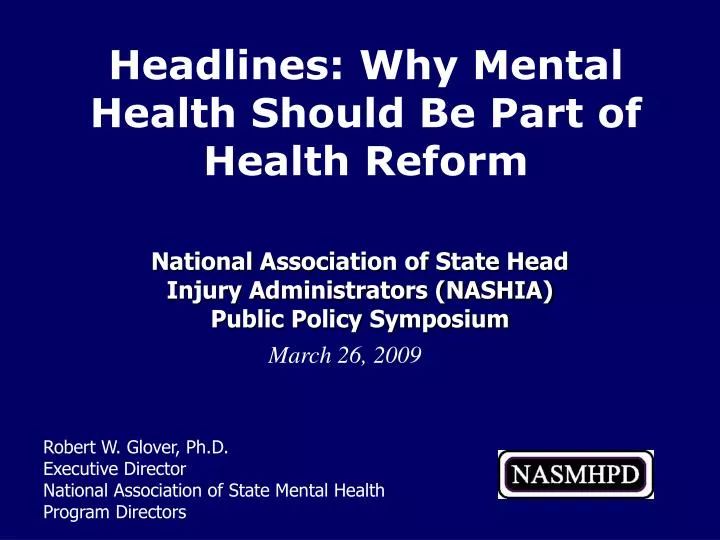 national association of state head injury administrators nashia public policy symposium