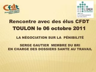 r encontre avec des lus cfdt toulon le 06 octobre 2011