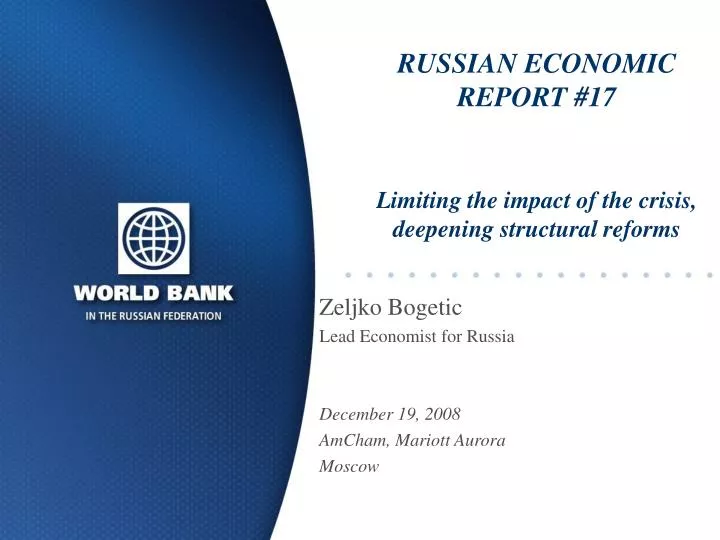 russian economic report 17 limiting the impact of the crisis deepening structural reforms