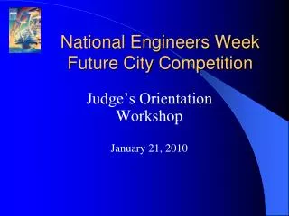 National Engineers Week Future City Competition