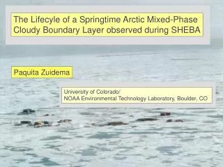 The Lifecyle of a Springtime Arctic Mixed-Phase Cloudy Boundary Layer observed during SHEBA