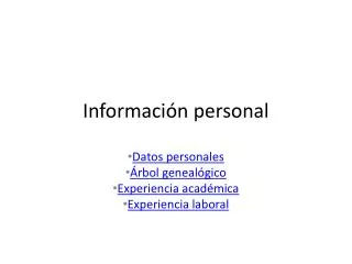 informaci n personal