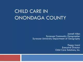 Child Care in Onondaga County