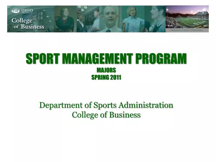 sport management program majors spring 2011