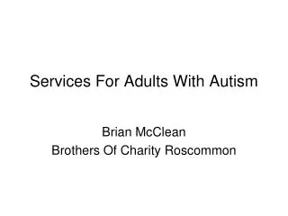 Services For Adults With Autism