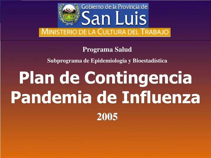 plan de contingencia pandemia de influenza