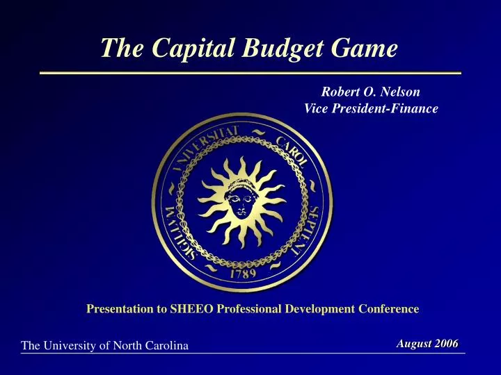 the capital budget game