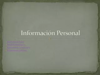 informaci n personal