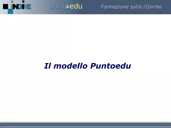 il modello puntoedu