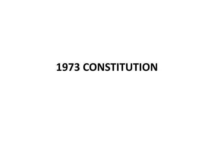 1973 constitution