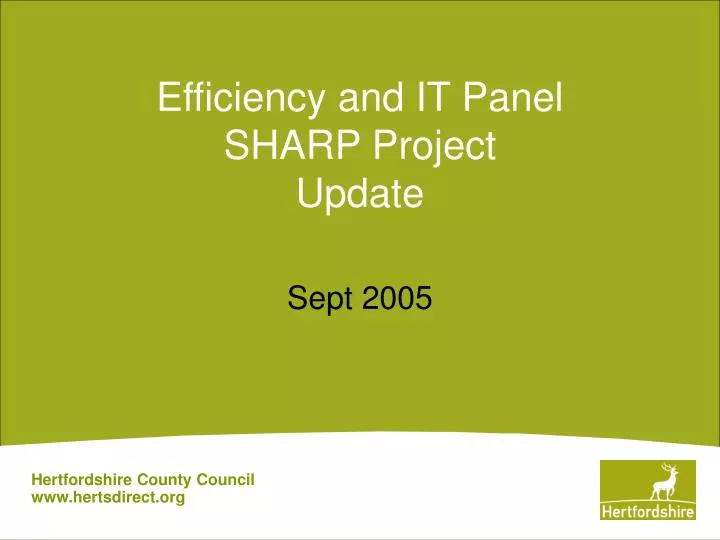 efficiency and it panel sharp project update