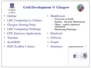 grid development @ glasgow