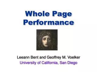 Whole Page Performance