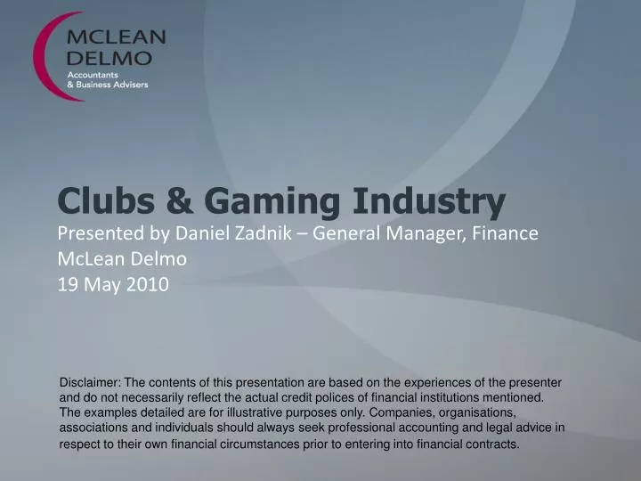 clubs gaming industry