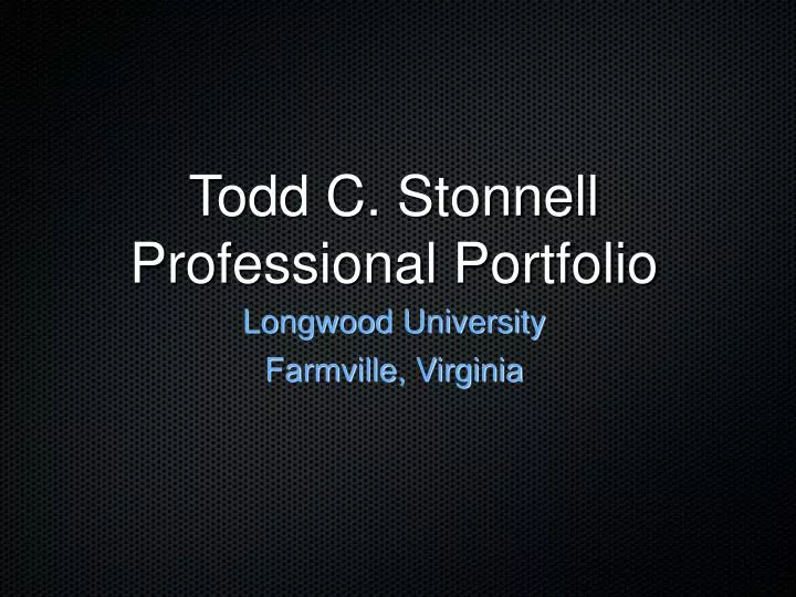 todd c stonnell professional portfolio