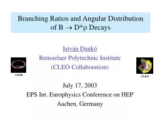 Branching Ratios and Angular Distribution of B ? D* ? Decays