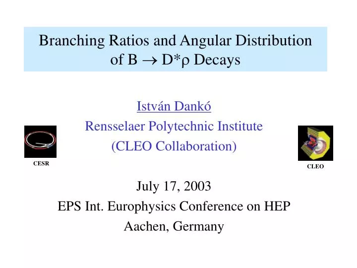 branching ratios and angular distribution of b d decays