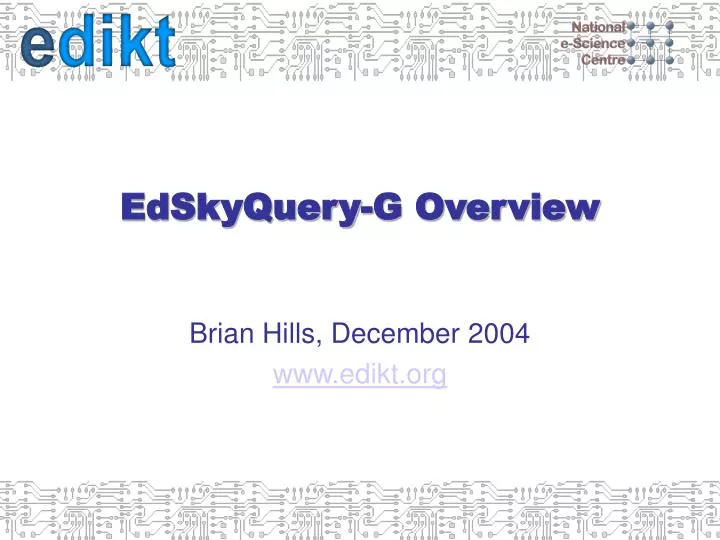 edskyquery g overview