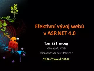 efektivn v voj web v asp net 4 0
