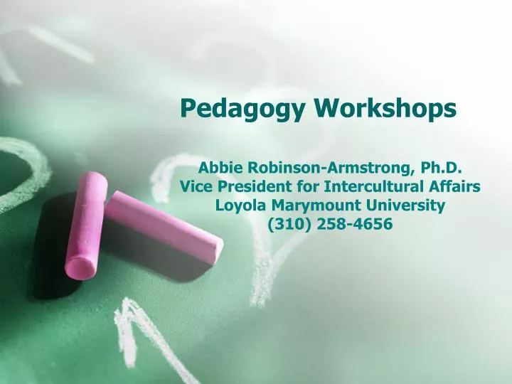 pedagogy workshops