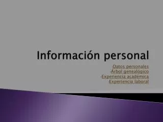 informaci n personal
