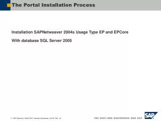 The Portal Installation Process