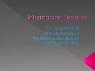 informaci n personal