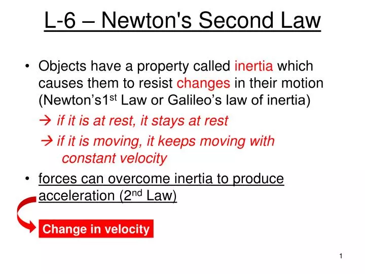 l 6 newton s second law