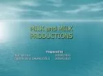 MILK and MILK PRODUCTIONS - slide 1
