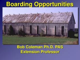 Boarding Opportunities