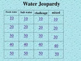 Water Jeopardy