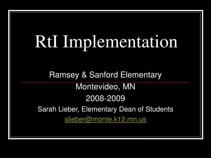 rti implementation