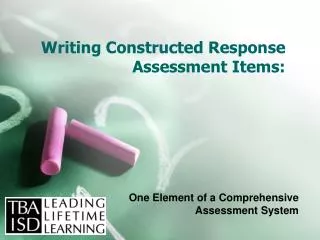 writing constructed response assessment items