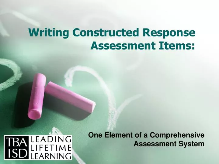 writing constructed response assessment items