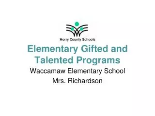 Elementary Gifted and Talented Programs