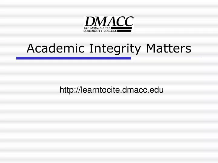 academic integrity matters