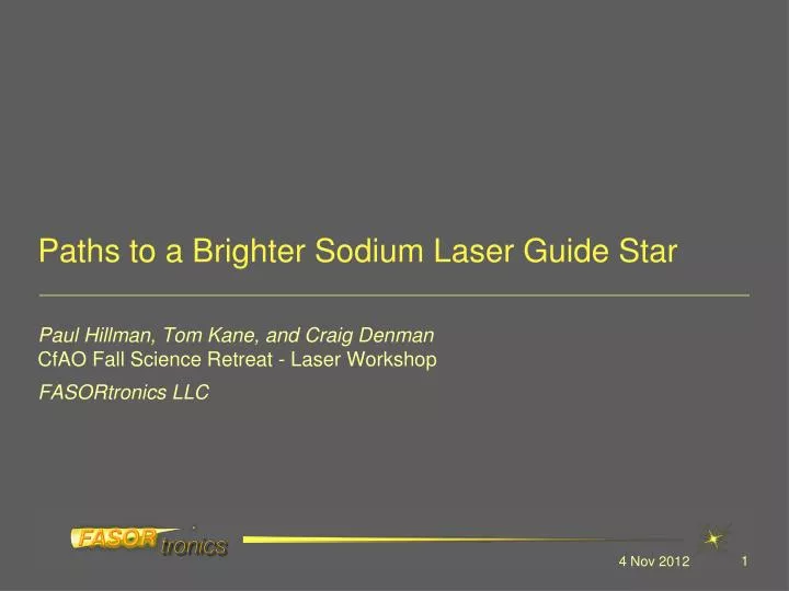 paths to a brighter sodium laser guide star