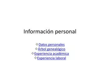 informaci n personal