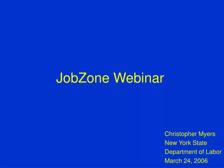 jobzone webinar