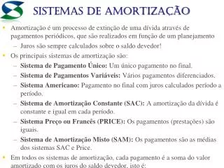 sistemas de amortiza o