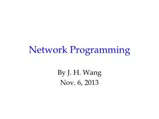 Network Programming