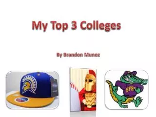 My Top 3 Colleges