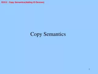 Copy Semantics
