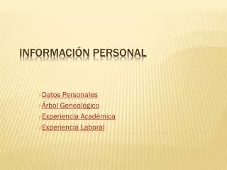 datos personales rbol geneal gico experiencia acad mica experiencia laboral