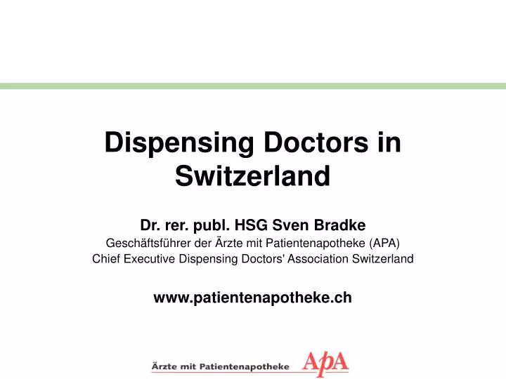 dispensing doctors in switzerland