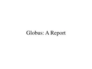 Globus: A Report