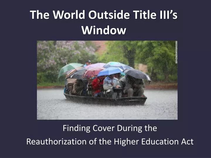 the world outside title iii s window