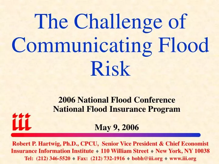 the challenge of communicating flood risk