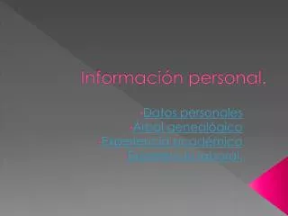informaci n personal