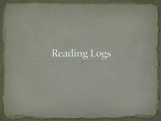 Reading Logs